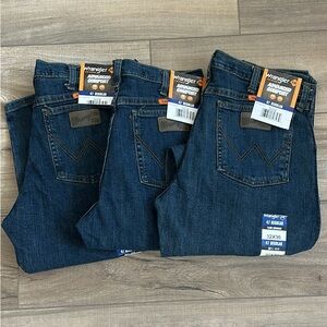 3 pairs Wrangler fire resistant jeans 32X36